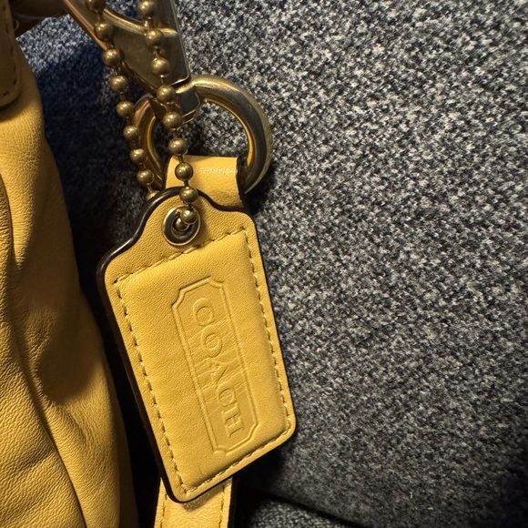 Coach Yellow Leather Shoulder Bag - Picture 5 of 9